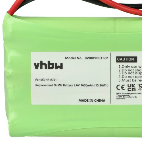 VHBW Gate Opener Battery instead of Polargos S1512 - 1600 mAh 9.6 V NiMH