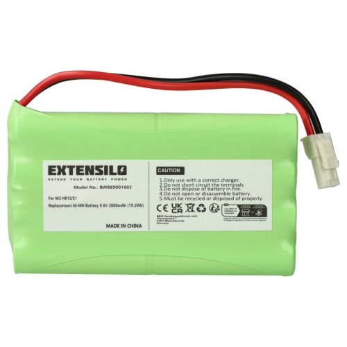 VHBW Gate Controller Battery instead of Polargos S1512 - 2000 mAh 9.6 V NiMH