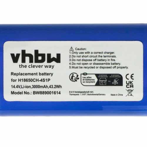 VHBW Battery for Xiaomi H18650CH-4S1P - 3000 mAh, 14.4 V, Li-Ion