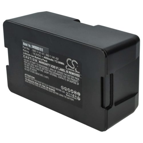 VHBW Lawn Mower Battery Husqvarna 593 1 141-02, 593 11 41-01 - 4000 mAh 18 V Li-Ion, black - Gardening tool