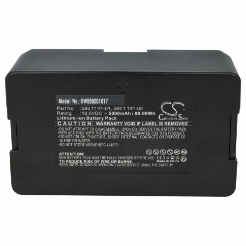 VHBW Lawn Mower Battery Husqvarna 593 1 141-02, 593 11 41-01 - 5000 mAh 18 V Li-Ion, black - Gardening tool