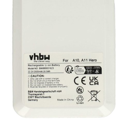VHBW Battery for ZB1756-20P - 2500 mAh, 22.2 V, Li-Ion