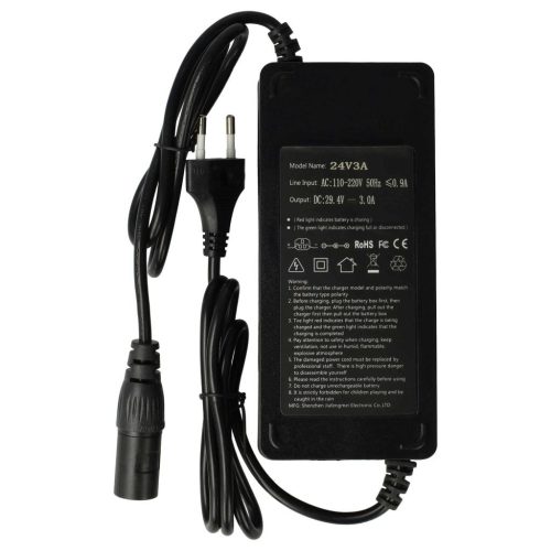 VHBW Battery for Ruhrwerk Pedelec and other models, silver, Li-Ion, 24V, 10Ah, with charger