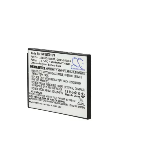 VHBW Mobile Phone Battery Samsung GH43-05060A, EB-BG525BBE - 2000 mAh 3.7 V Li-Polymer