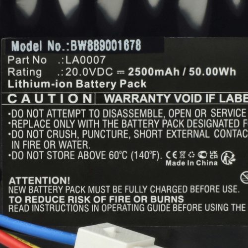 VHBW Landxcape LA0007 Lawn Mower Battery - 2500 mAh 20 V Li-Ion