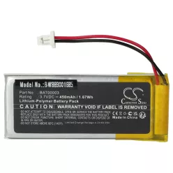   VHBW Wireless Headphone Battery Cardo BAT00003 - 450 mAh 3.7 V Li-polymer