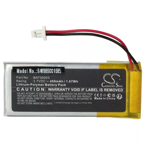VHBW Wireless Headphone Battery Cardo BAT00003 - 450 mAh 3.7 V Li-polymer