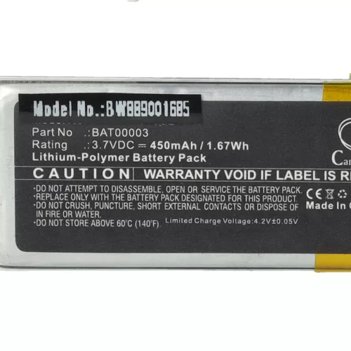 VHBW Wireless Headphone Battery Cardo BAT00003 - 450 mAh 3.7 V Li-polymer