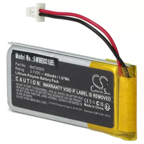 VHBW Wireless Headphone Battery Cardo BAT00003 - 450 mAh 3.7 V Li-polymer