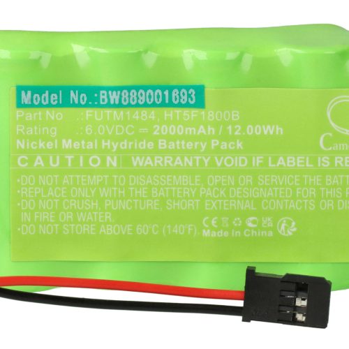 VHBW Tax Battery HT5F1800B, FUTM1484 - 2000 mAh 6 V NiMH