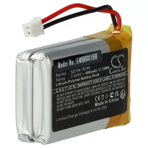 VHBW Dog Trainer Battery SportDOG SD-1275E, SD-875E - 500 mAh 7.4 V Li-polymer