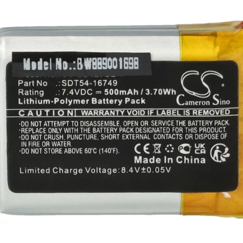 VHBW Dog Trainer Battery SportDOG SD-1275E, SD-875E - 500 mAh 7.4 V Li-polymer