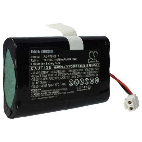VHBW Battery for Rowenta RS-RT900817 - 6700 mAh, 14.8 V, Li-Ion