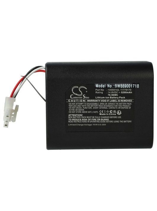 Akkumulátor Miele 11779170, 10559142 - 5200 mAh, 14,8 V, Li-Ion esetén