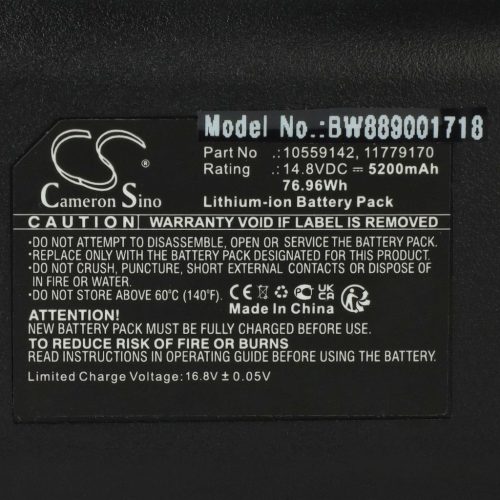VHBW Battery for Miele 11779170, 10559142 - 5200 mAh, 14.8 V, Li-Ion