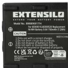 VHBW Industrial Remote Control Battery for Abitron 68300510, 68300520, 68300525 - 750 mAh 9.6 V NiMH