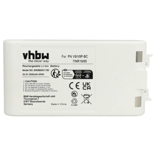 VHBW akkumulátor Dreame V9, V9P-hez - 2500 mAh, 25,2 V, Li-Ion