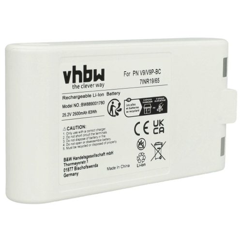 VHBW akkumulátor Dreame V9, V9P-hez - 2500 mAh, 25,2 V, Li-Ion