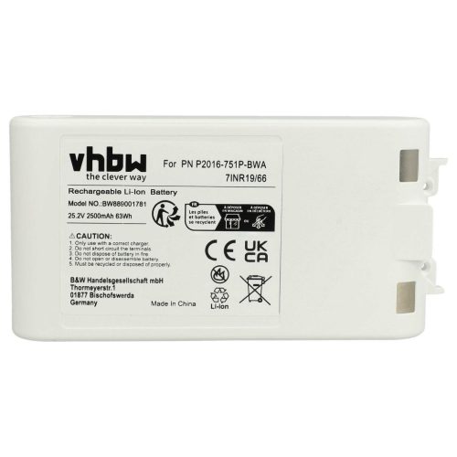 VHBW Battery for Xiaomi P2016-7S1P-BWA - 2500 mAh, 25.2 V, Li-Ion