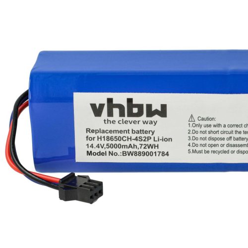 VHBW Akkumulátor Proscenic NR18650 M26-4S2P, H18650CH-4S2P - 5000 mAh-hoz, 14,4 V, Li-Ion