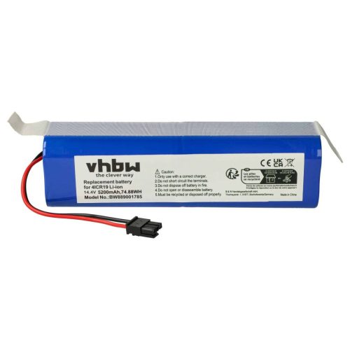 VHBW Battery for Eufy PA89, PA61 - 5200mAh, 14.4V, Li-Ion