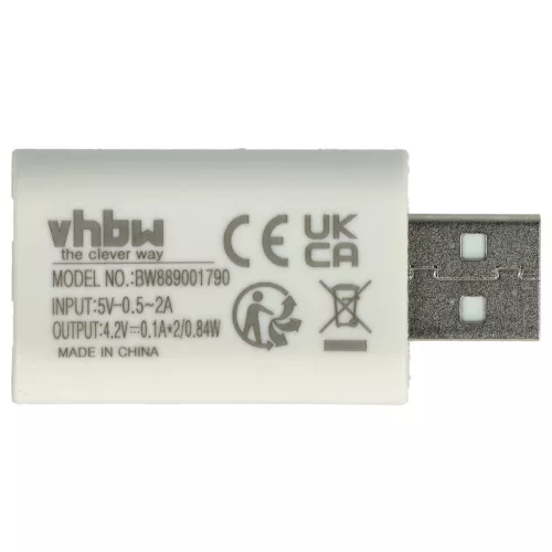 VHBW Dual USB Charger for CR425 Batteries - 4.2 V / 0.1 A
