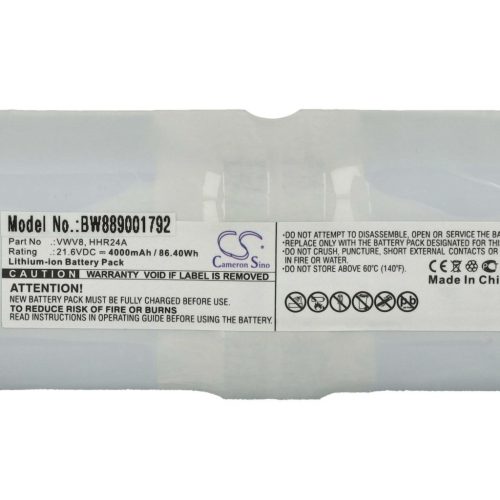 VHBW Battery for Dreame HHR24A, VWV8 - 4000 mAh, 21.6 V, Li-Ion