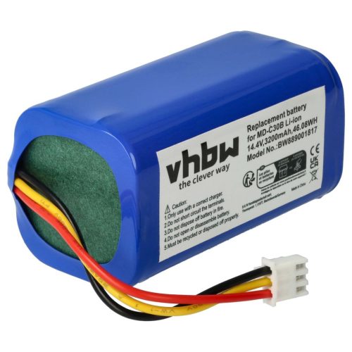 VHBW Battery for Blaupunkt D071-INR-CH-4S1P, 6.60.40.02-0 - 3200 mAh, 14.4 V, Li-Ion