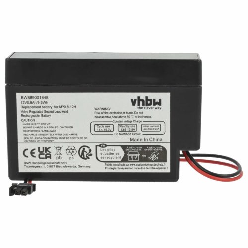 VHBW Akku MP0.8-12H - 800 mAh 12 V AGM