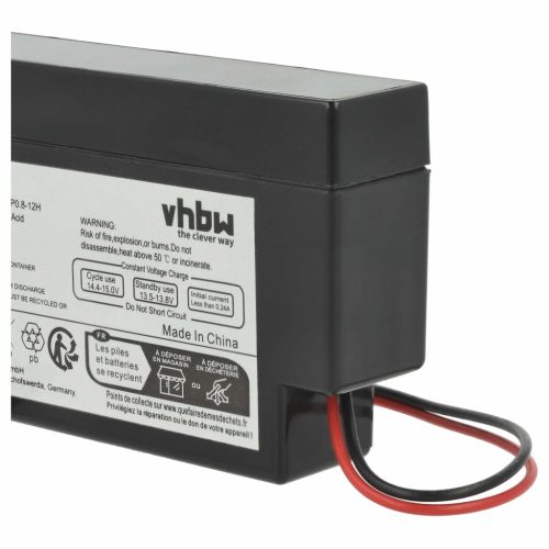 VHBW Akku MP0.8-12H - 800 mAh 12 V AGM