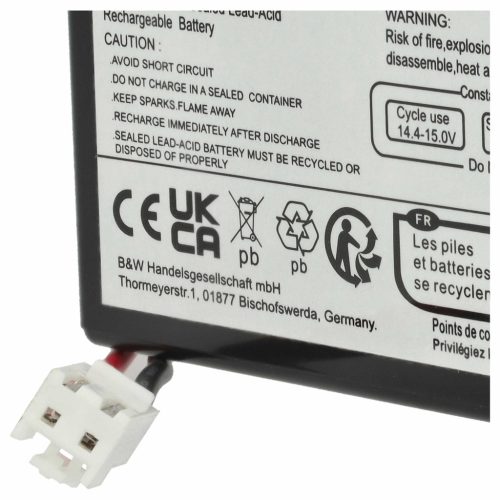 VHBW Universeller Akku MP0.8-12H Ersatz - 800 mAh 12 V AGM