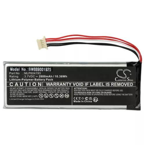 VHBW Automotive Diagnostic Tool Battery Autel MLP604193 - 2800 mAh 3.7 V Li-polymer