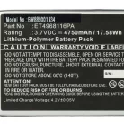 VHBW Elektrischer Golfwagen Akku ET4968116PA Ersatz - 4750 mAh 3,7 V Li-Ion