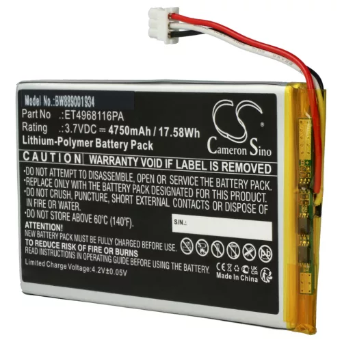 VHBW Elektrischer Golfwagen Akku ET4968116PA Ersatz - 4750 mAh 3,7 V Li-Ion