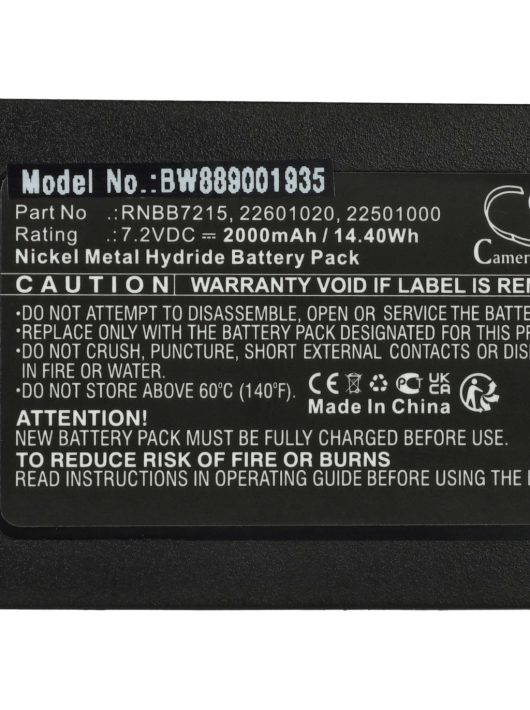 Hiab 2.250.1000, 2.250.2010 Akkumulátor - 2000 mAh 7,2 V Li-Ion