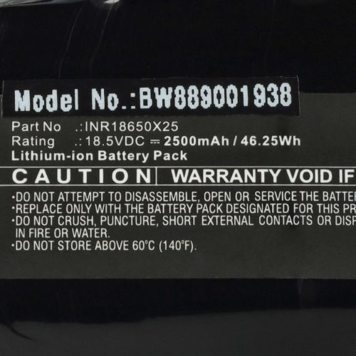 VHBW Battery for Philips INR18650X25 type - 2500 mAh, 18.5 V, Li-Ion