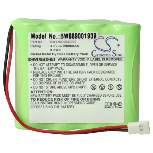 VHBW Vezetékes telefon akku GP T111-hez - 2000 mAh 4,8 V NiMH