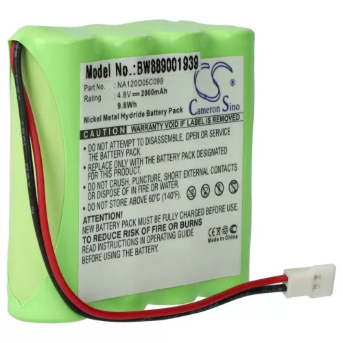 VHBW Vezetékes telefon akku GP T111-hez - 2000 mAh 4,8 V NiMH