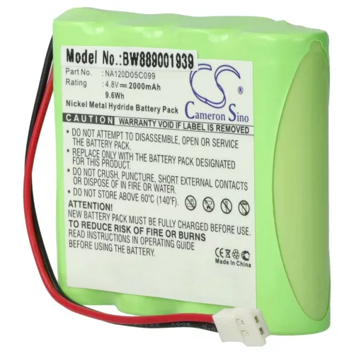 VHBW Vezetékes telefon akku GP T111-hez - 2000 mAh 4,8 V NiMH