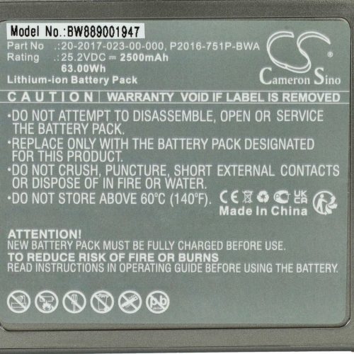 VHBW Battery for Xiaomi 20-2017-023-00-000, P2016-7S1P-BWA - 2500 mAh, 25.2 V, for Li-Ion