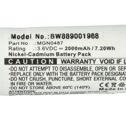 VHBW Notbeleuchtung Akku Schneider OVA TD110431 - 2000 mAh 3,6 V NiCd