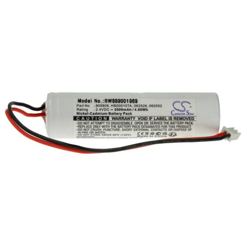 VHBW Notbeleuchtung Akku Legrand 062552, 062526, HB00010TA, 805809, 061092 - 2000 mAh 2,4 V NiMH