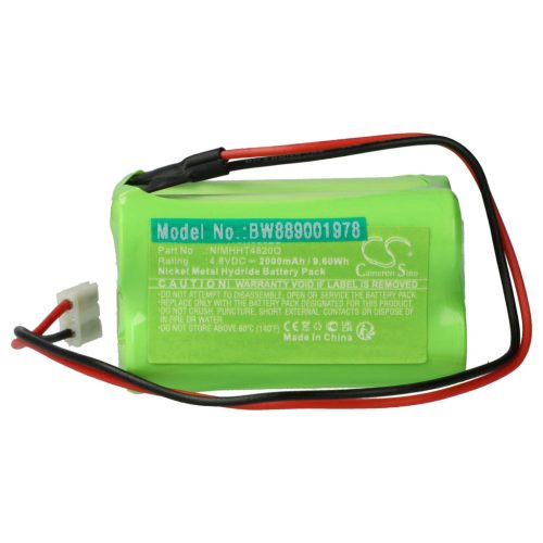 VHBW Vészvilágítás Akkumulátor ABM NIMHHT4820Q - 2000 mAh 4,8 V NiMH