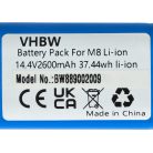 VHBW Battery for Proscenic M7 Pro, M8 Pro, Lydsto R1, Roidmi Eve Plus - 2600 mAh, 14.4 V, Li-Ion