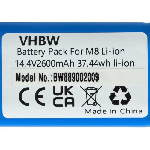 VHBW Battery for Proscenic M7 Pro, M8 Pro, Lydsto R1, Roidmi Eve Plus - 2600 mAh, 14.4 V, Li-Ion