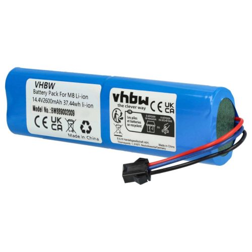 VHBW Battery for Proscenic M7 Pro, M8 Pro, Lydsto R1, Roidmi Eve Plus - 2600 mAh, 14.4 V, Li-Ion