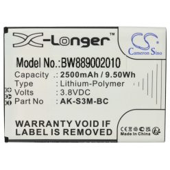   VHBW Senior mobile phone battery for Emporia AK-S3M-BC - 2500 mAh 3.8 V Li-polymer - Smartphone battery