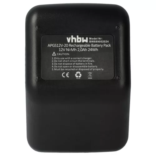 VHBW Electric Power Tool Battery Gesipa CPT12/2 EHD Blind Rivet Gun – 2000 mAh, 12 V, NiMH