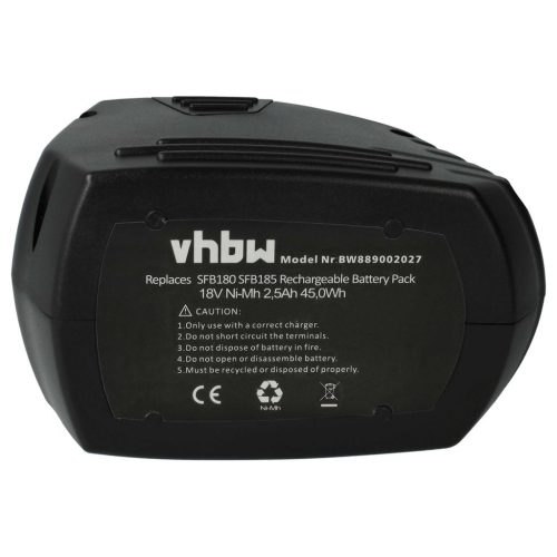 VHBW Electric Power Tool Battery Hilti SFB185, SFB180, SFB185, SFB180 – 2500 mAh, 18 V, NiMH