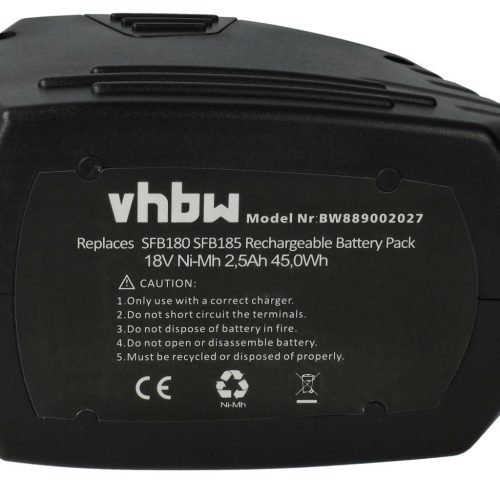 VHBW Electric Power Tool Battery Hilti SFB185, SFB180, SFB185, SFB180 – 2500 mAh, 18 V, NiMH